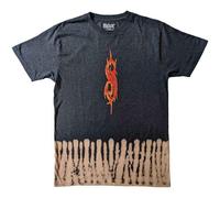 Slipknot Whiskey T-Shirt The End So Far Tribal - Offiziell Unisex Schwarz Bleach Größe L