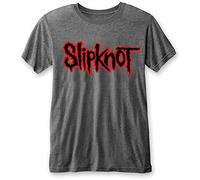 Slipknot Whiskey T-Shirt Rotes Logo Burnout Grau – 65% Polyester/35% Baumwolle – XL