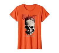 Slipknot Tribal Totenkopf auf der Rückseite T-Shirt, Damen, Orange, S