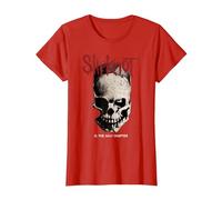 Slipknot Tribal Totenkopf auf der Rückseite T-Shirt, Damen, Rot, S