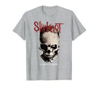 Slipknot Tribal Totenkopf auf der Rückseite T-Shirt, Herren, Grau Meliert, S