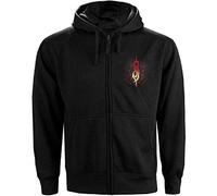 Slipknot Whiskey Unisex Kapuzenjacke mit Reißverschluss Burn Me Away – Rückendruck – XL Schwarz