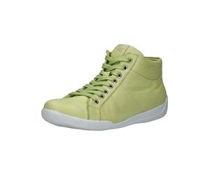 Slipper ANDREA CONTI "Andrea Conti Sneaker Leder", Damen, Gr. 37, grün (hellgrün), Leder, Schuhe Slipper (87598401-37) hellgrün