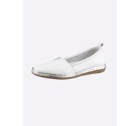 Slipper ANDREA CONTI, Damen, Gr. 41, weiß, silberfarben, Glattleder, Leder, Rindsleder, Schuhe Slipper (94706445-41) weiß, silberfarben