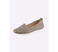 Slipper ANDREA CONTI, Damen, Gr. 42, beige, schwarz, Leder, Rindsleder, Schuhe Slipper (37448255-42) beige, schwarz