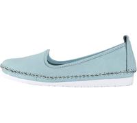 Slipper ANDREA CONTI, Damen, Gr. 43, blau (hellblau), Glattleder, Leder, Schuhe Slipper (49061652-43) hellblau