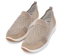 Slipper ARA "LISSABON", Damen, Gr. 3 (35,5), beige, Textil, Veloursleder, Schuhe Slipper, Freizeitschuh, Reha Schuh mit High Soft Dämpfung, G-Weite (66450715-3)