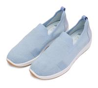 Slipper ARA "LISSABON", Damen, Gr. 7 (41), hellblau, Textil, Veloursleder, unifarben, Basic, Schuhe Slipper, Slip-On-Sneaker, Schlupfschuh, Komfortschuh in Weite G (49380834-7) hellblau