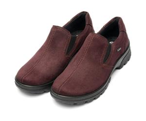 Slipper ARA "SAAS FEE", Damen, Gr. 9 (43), rot (dunkelrot), Textil, unifarben, Schuhe Slipper, Freizeitschuh, Trekkingschuh mit Gore-Tex, G-Weite (91313134-9) dunkelrot
