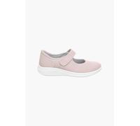 Slipper aus Leder mit Klettverschlussriemen rosa 41