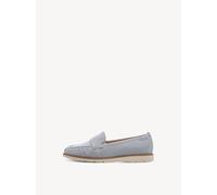 Tamaris Damen Loafer flach Leder, blau, 37 EU