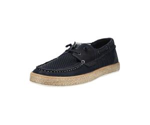 Slipper BULLBOXER "Bullboxer Slipper Leder/Textil", Herren, Gr. 42, navy, Leder, Textil, Schuhe Slipper (85881426-42) navy
