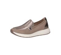 Slipper CAPRICE "Caprice Slipper Leder/Textil", Damen, Gr. 40, taupe, Leder, Textil, Schuhe Slipper (50860554-40) taupe