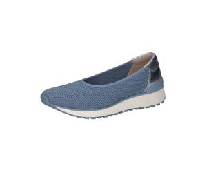 Slipper CAPRICE "Caprice Slipper Lederimitat/Textil", Damen, Gr. 40, mittelblau, Lederimitat, Textil, Schuhe Slipper (75460218-40) mittelblau