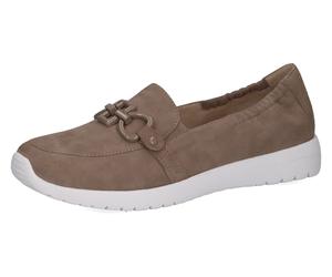Slipper CAPRICE, Damen, Gr. 38, braun, Veloursleder, Schuhe Slipper, Schlupfschuh, Freizeitschuh, Halbschuh mit schöner Zierschnalle (48839838-38) braun