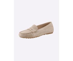 Slipper CAPRICE, Damen, Gr. 39, beige (sand), Veloursleder, Schuhe Slipper, Topseller (54982551-39) sand