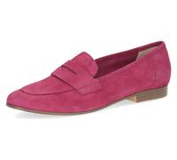 Slipper CAPRICE, Damen, Gr. 39, pink (fuchsia), Veloursleder, Schuhe Slipper, Blockabsatz, Businessschuh, Schlüpfschuh mit Zierriegel (74297122-39) fuchsia