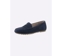 Slipper CAPRICE, Damen, Gr. 42, Lederimitat, blau (marine), Veloursleder, Schuhe Slipper (60489549-42) marine