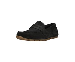 Slipper CLARKS "Corsley", Herren, Gr. 43, schwarz (blau), Leder, Schuhe Slipper, mit flexibler Sohle (82677950-43) blau