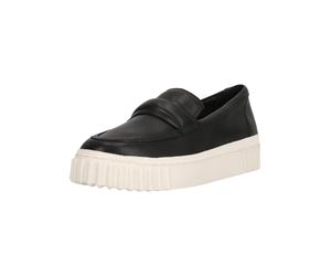 Slipper CLARKS "Mayhill Cove", Damen, Gr. 38, schwarz, Leder, Schuhe Slipper, mit breiter Außen-Sohle (46170211-38) schwarz