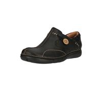 Slipper CLARKS "Un Loop", Damen, Gr. 37, schwarz, Leder, Schuhe Slipper, im praktischen Slip On-Design (61596331-37) schwarz