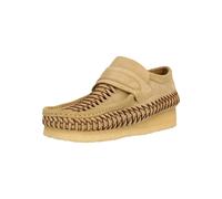Slipper CLARKS "WBLoafer", Herren, Gr. 43, beige, Leder, Schuhe Slipper, aus geflochtenem Wildleder (39723862-43) beige