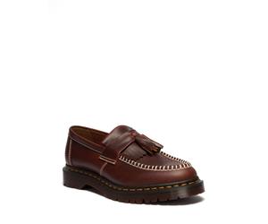 Slipper DR. MARTENS "Adrian", Damen, Gr. 44, braun, Glattleder, Schuhe Slipper, Loafer, Businessschuh mit Zierriegel und Quaste (44373437-44) braun