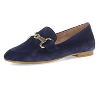 Gabor Damen Slipper 13012911-37 Ziegenveloursleder unifarben edle Zierschnalle Dunkelblau Gr. 37