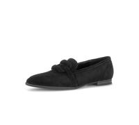Slipper GABOR, Damen, Gr. 38,5, schwarz, Ziegenveloursleder, Schuhe Slipper, Blockabsatz, Pumps, Businessschuh mit eleganter Zierspange, G-Weite (89559230-38,5) schwarz