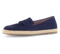 Slipper GABOR, Damen, Gr. 38, blau (dunkelblau), Ziegenveloursleder, unifarben, Schuhe Slipper, Plateau, Bequemschuh, Flats mit Best Fitting-Ausstattung (47474716-38) dunkelblau