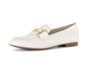 Slipper GABOR, Damen, Gr. 38, latte, goldfarben, Kalbsleder, Schuhe Slipper, Loafer, Halbschuh mit Lederinnensohle (74491253-38) latte, goldfarben