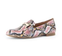 Slipper GABOR, Damen, Gr. 40, bunt (rosé kombiniert), Kalbsleder, Schuhe Slipper, Blockabsatz, Businessschuh mit goldfarbenem Schmuck-Zierriegel (77284808-40) rosé kombiniert