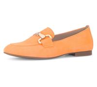 Slipper GABOR, Damen, Gr. 40, orange (mandarine), Ziegenveloursleder, unifarben, Schuhe Slipper, Loafer, Halbschuh, Businessschuh mit edler Zierschnalle (67134035-40) mandarine