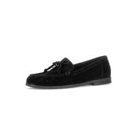 Slipper GABOR, Damen, Gr. 40, schwarz, Ziegenveloursleder, Schuhe Slipper, Schlupfschuh, Businessschuh in Komfortweite G (=weit) (69046555-40) schwarz