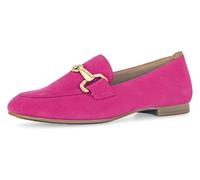 Slipper GABOR, Damen, Gr. 40, pink, Ziegenveloursleder, unifarben, Schuhe Slipper, Loafer, Halbschuh, Businessschuh mit edler Zierschnalle (47438135-40) pink