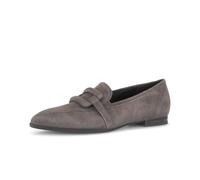 Slipper GABOR "Gabor Slipper Veloursleder", Damen, Gr. 38,5, grau (taupe), Veloursleder, Schuhe Slipper (96865964-38,5) taupe