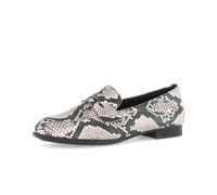 Slipper GABOR "Slipper Leder Reptiloptik", Damen, Gr. 39, beige, Schuhe Slipper (82237853-39) beige