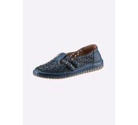 Slipper GEMINI, Damen, Gr. 36, blau (royalblau), Leder, Schuhe Slipper (31570026-36) royalblau