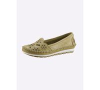 Slipper GEMINI, Damen, Gr. 36, grün (pistazie), Glattleder, Schuhe Slipper (89562518-36) pistazie