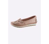 Slipper GEMINI, Damen, Gr. 36, rot (rosenholz), Glattleder, Schuhe Slipper (53066829-36) rosenholz