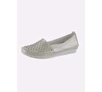 Gemini Damen Slipper GLANZNAPPA Weiss Gr. 39