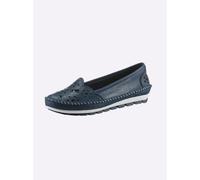 Slipper GEMINI, Damen, Gr. 40, blau (dunkelblau), Glattleder, Schuhe Slipper (59153423-40) dunkelblau