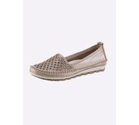 Slipper GEMINI, Damen, Gr. 41, beige (puder, meliert), Glattleder, Schuhe Slipper (52563416-41) puder, meliert