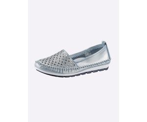 Slipper GEMINI, Damen, Gr. 41, blau (eisblau, meliert), Glattleder, Schuhe Slipper (58289746-41) eisblau, meliert