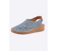 Slipper GEMINI, Damen, Gr. 41, jeansblau, Glattleder, Schuhe Slipper (29774620-41) jeansblau