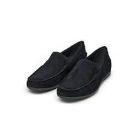 Slipper GEOX, Herren, Gr. 45, navy, Veloursleder, Schuhe Slipper, Businessschuh, Flats, Schlupfschuh mit Logo (78779732-45)