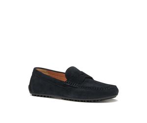 Slipper GEOX "U ISTRIA", Herren, Gr. 44, navy, Veloursleder, Schuhe Slipper, Loafer, Schlupfschuh mit GEOX Spezial Membran (85298801-44) navy