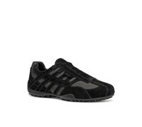 Slipper GEOX "U SNAKE ORIGINAL", Herren, Gr. 40, schwarz, Nubukleder, Veloursleder, Schuhe Slipper, Sneaker mit Geox Spezial Membrane, Größenschablone zum Download (38769241-40) schwarz