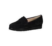 Slipper HASSIA "Hassia Slipper Veloursleder", Damen, Gr. 38, dunkelblau, Veloursleder, Schuhe Slipper (43003033-38)