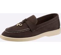 Slipper HEINE, Damen, Gr. 37, braun, Synthetik, Schuhe Slipper (61657838-37) braun